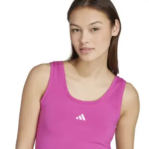 Camiseta sin mangas de algodón para mujer adidas Essentials Small Logo image-6