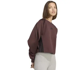 Sweatshirt med 3 ränder för kvinnor adidas Stadium Crew 3 stripes image-4