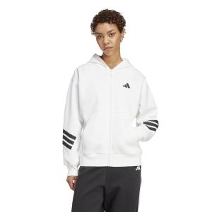 Dame hoodie med lynlås og 3 striber adidas future icons image-1