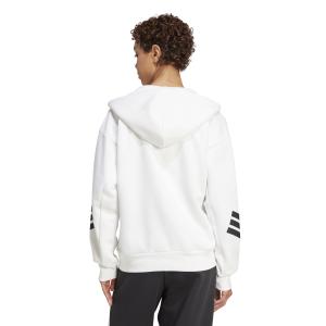 Dame hoodie med lynlås og 3 striber adidas future icons image-2