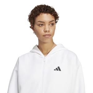 Dame hoodie med lynlås og 3 striber adidas future icons image-4