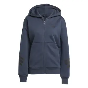 Felpa con cappuccio zip a 3 strisce donna adidas future icons image-0