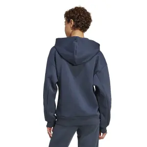 Felpa con cappuccio zip a 3 strisce donna adidas future icons image-2