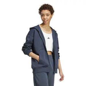 Felpa con cappuccio zip a 3 strisce donna adidas future icons image-3