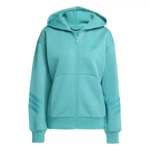 Women's zip-up hoodie with 3 stripes adidas future icons image-0