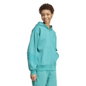 Women's zip-up hoodie with 3 stripes adidas future icons image-3