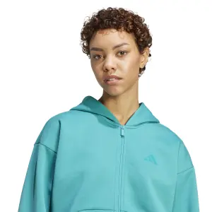Women's zip-up hoodie with 3 stripes adidas future icons image-4