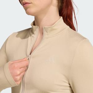 Veste d'entraînement crop zippé femme adidas Essentials Through image-4