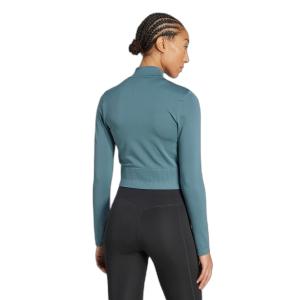 Veste d'entraînement crop zippé femme adidas Essentials Through image-1