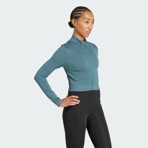 Veste d'entraînement crop zippé femme adidas Essentials Through image-2