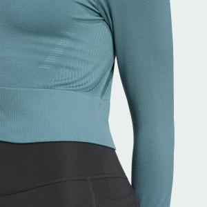 Veste d'entraînement crop zippé femme adidas Essentials Through image-5