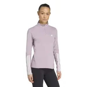 Sweatshirt med 1/4 dragkedja för kvinnor adidas Hyperglam image-1