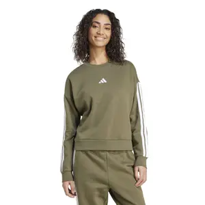 Felpa in pile da donna adidas Essentials 3-Stripes image-1