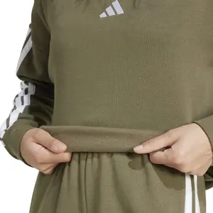 Felpa in pile da donna adidas Essentials 3-Stripes image-4