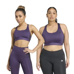 Medium support Sports bra for women adidas Powerreact 3-Stripes image-3