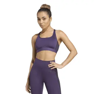 Medium support Sports bra for women adidas Powerreact 3-Stripes image-1