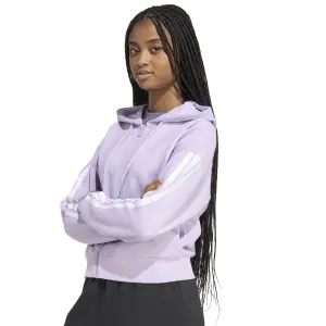 Women's full zip hoodie adidas Essentials 3 stripes image-3
