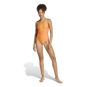 Bañador de una pieza con espalda en V y 3 bandas para mujer adidas image-2