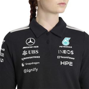 Polo de manga larga con textura para mujer Mercedes AMG Petronas Formula 1 Team Engineers image-4