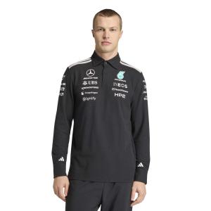 Mercedes AMG long sleeve cotton polo Petronas Formula 1 Team Engineers image-1