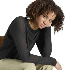 Damska koszulka z długim rękawem adidas Soft Lux Sheer image-4
