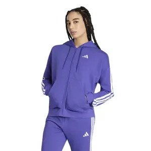 Women's zip-up hooded track jacket adidas Essentials 3-Stripes image-1