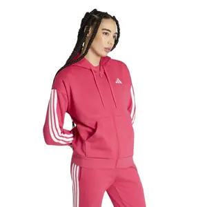Damska bluza dresowa zapinana na zamek z kapturem adidas Essentials 3-Stripes image-1