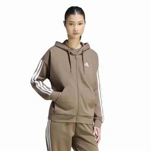 Women's zip-up hooded track jacket adidas Essentials 3-Stripes image-1