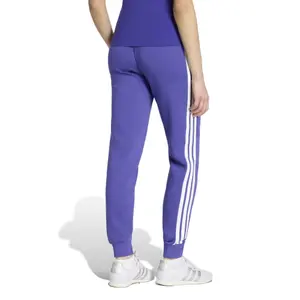 Pantalones de treino slim para mulher adidas Essentials 3-Stripes Fleece image-3