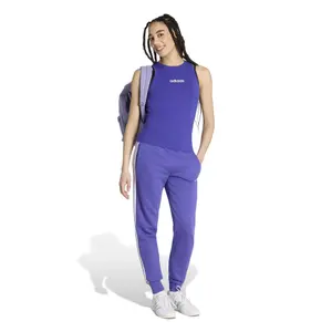 Pantalones de treino slim para mulher adidas Essentials 3-Stripes Fleece image-2