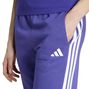 Pantalones de treino slim para mulher adidas Essentials 3-Stripes Fleece image-4