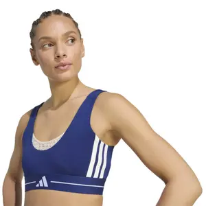 Brassière maintien léger femme adidas Hyperglam 3-Stripes Color Block image-3
