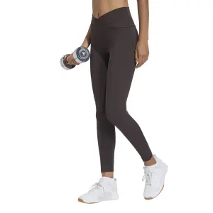 Leggings för kvinnor adidas Studio All Me X-Over 3-Stripes image-1