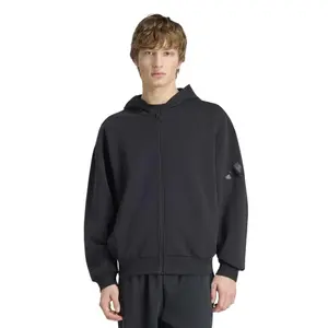 Sweatshirt com capuz e fecho de correr adidas Soft Lux image-1