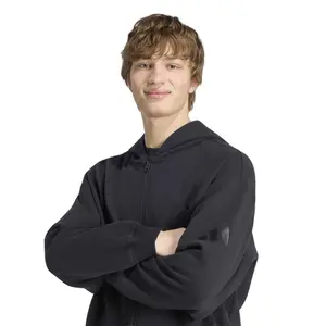 Sweatshirt com capuz e fecho de correr adidas Soft Lux image-4