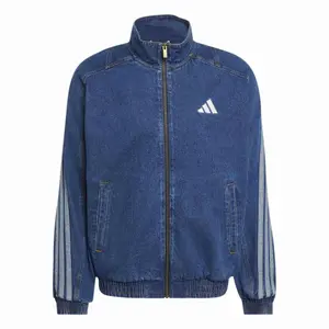 Veste de survêtement denim coupe large adidas Stadium