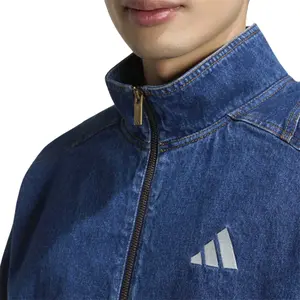 Veste de survêtement denim coupe large adidas Stadium image-5