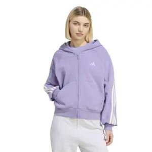 Sweatshirt à capuche full zip femme adidas 3-Stripes image-1