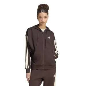 Women's zip-up hooded track jacket adidas Essentials 3-Stripes image-1