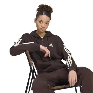 Women's zip-up hooded track jacket adidas Essentials 3-Stripes image-5
