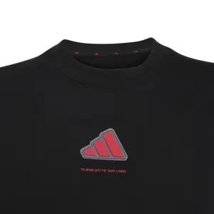 T-shirt de jersey para criança adidas Slogan Single image-4