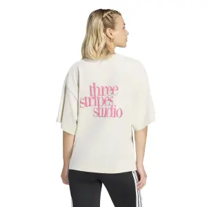 Women's boyfriend T-shirt adidas Studio 3-Stripes image-3