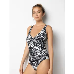 Draped Shapewear One-Piece Swimsuit Women Admas image-2