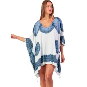 Women's beach kaftan Admas Azul