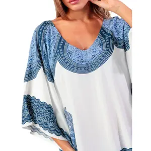 Women's beach kaftan Admas Azul image-3