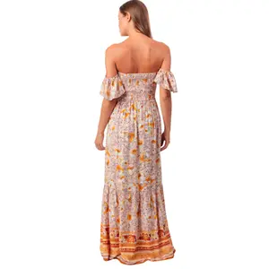 Robe bustier manches tombantes donna Admas Flowers image-1