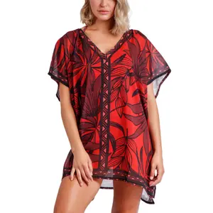 Women's beach kaftan Admas Sunset Palm