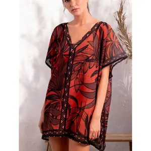 Women's beach kaftan Admas Sunset Palm image-3