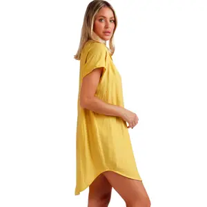 Robe chemise da spiaggia bottonata donna Admas Fluido image-2