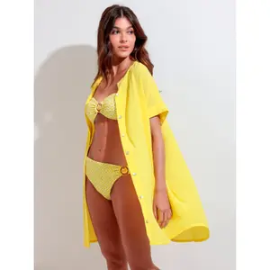 Robe chemise da spiaggia bottonata donna Admas Fluido image-3